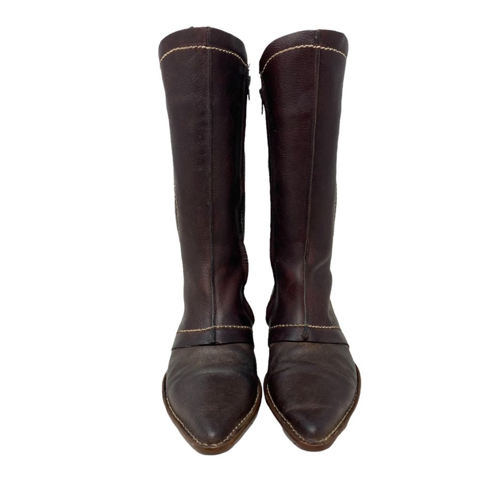 El Naturalista Elfos Spainish Leather Mid Calf Pointed Toe Zip Boots - Size 9.5 - Picture 6 of 12